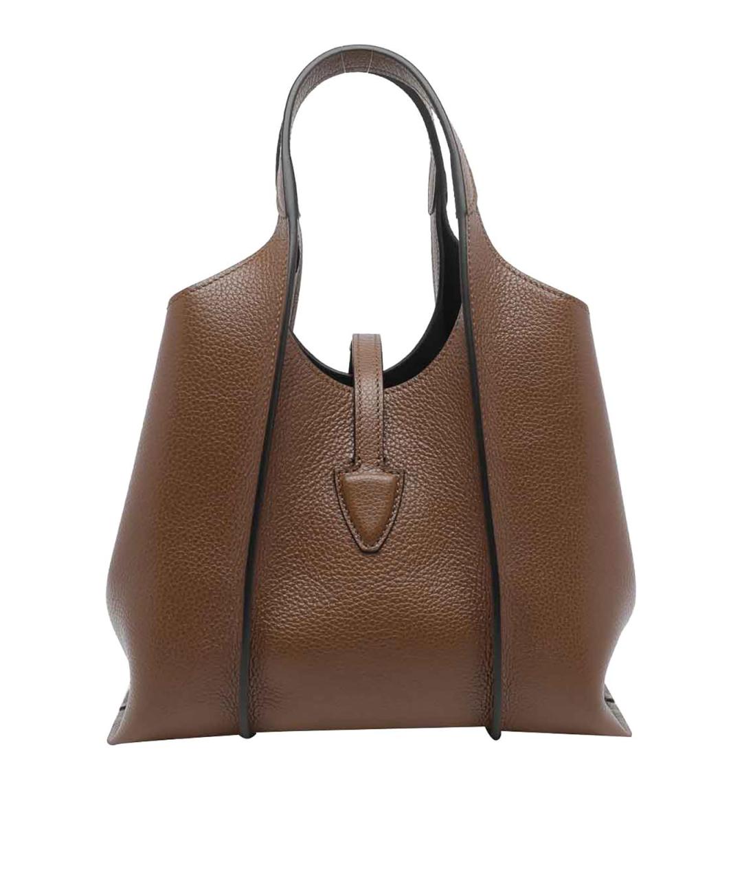 TOD'S Коричневая кожаная сумка тоут, фото 3