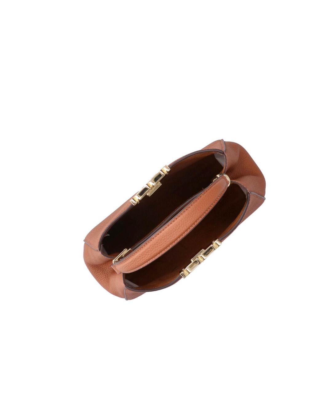 TORY BURCH Коричневая кожаная сумка через плечо, фото 4
