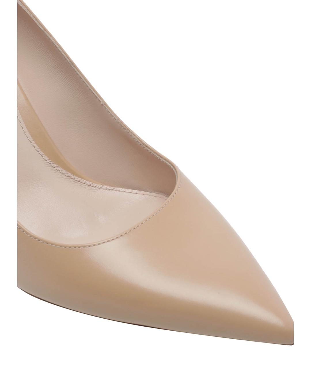 STUART WEITZMAN Бежевые кожаные туфли, фото 4