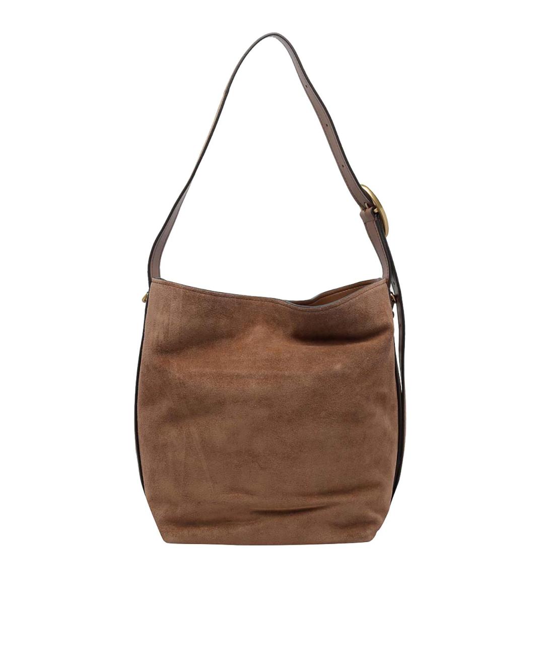 MICHAEL MICHAEL KORS Коричневая замшевая сумка через плечо, фото 3