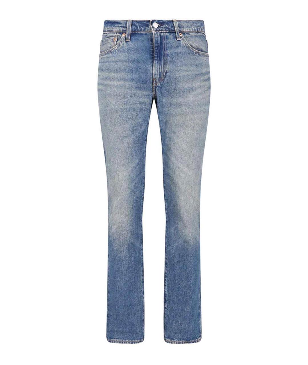 LEVI'S Синие хлопковые прямые джинсы, фото 1