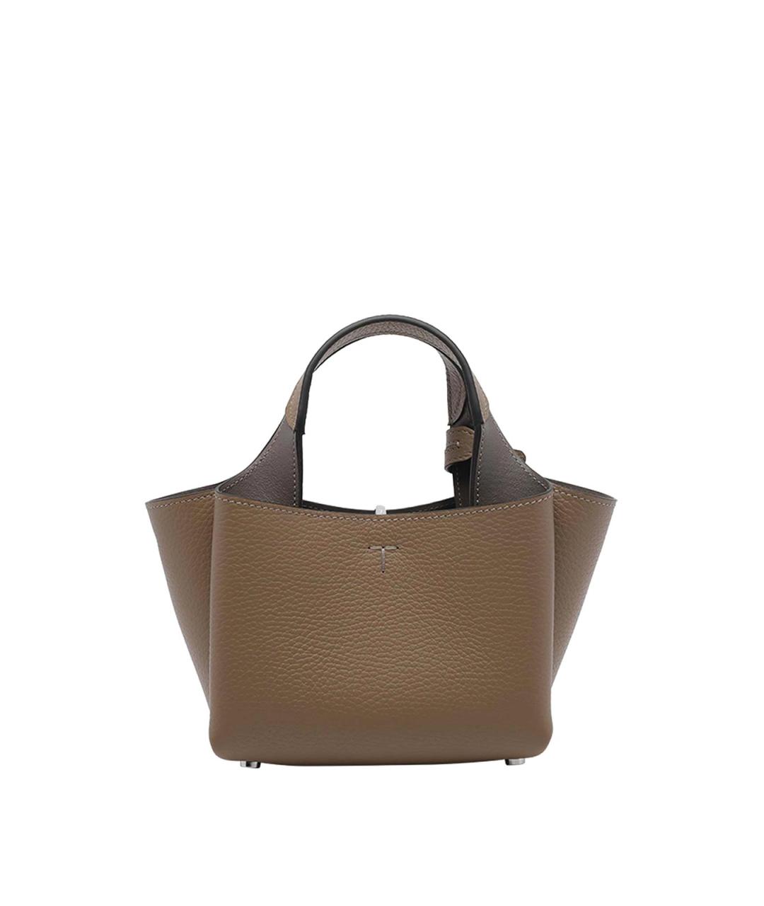 TOD'S Коричневая кожаная сумка тоут, фото 3