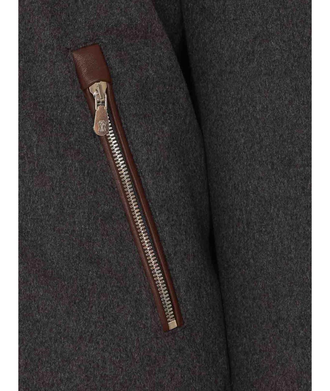 BRUNELLO CUCINELLI Серая шерстяная куртка, фото 3