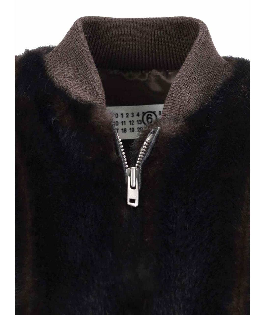 MM6 MAISON MARGIELA Коричневая полиэстеровая куртка, фото 3