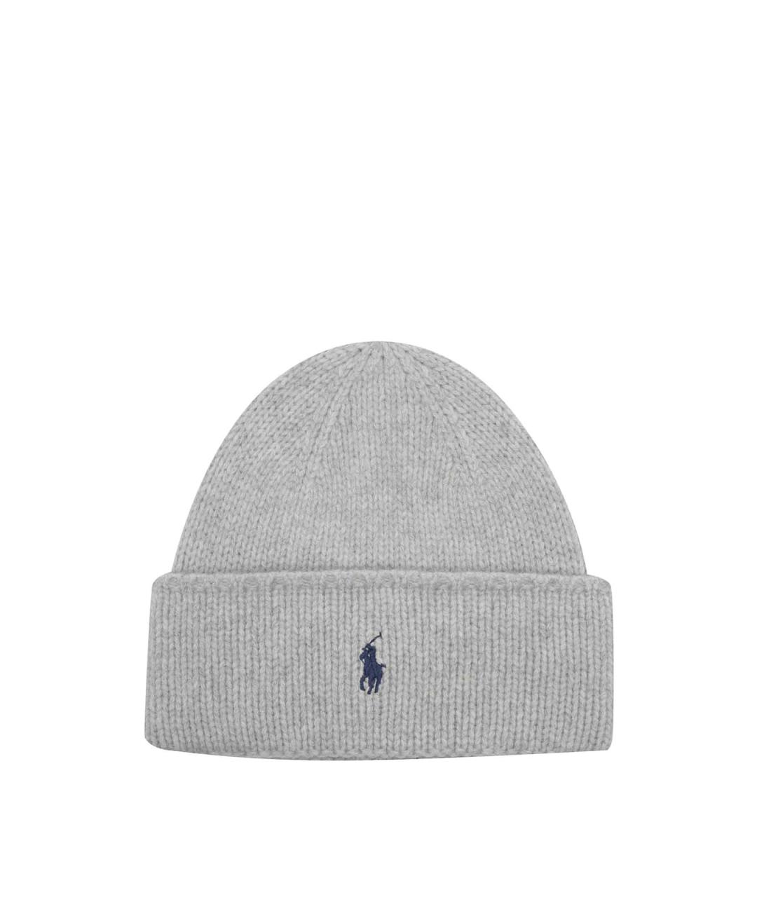 POLO RALPH LAUREN Серая шерстяная шапка, фото 1