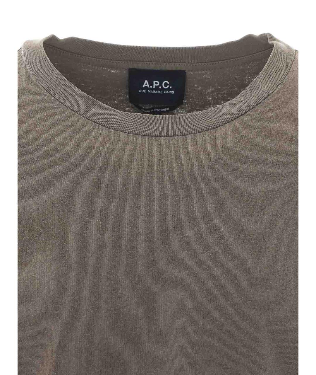 A.P.C. Серая хлопковая футболка, фото 4