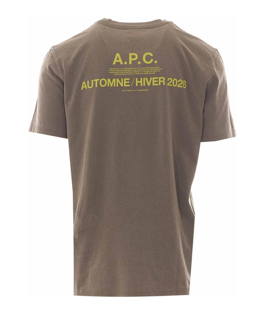 A.P.C. Серая хлопковая футболка, фото 2
