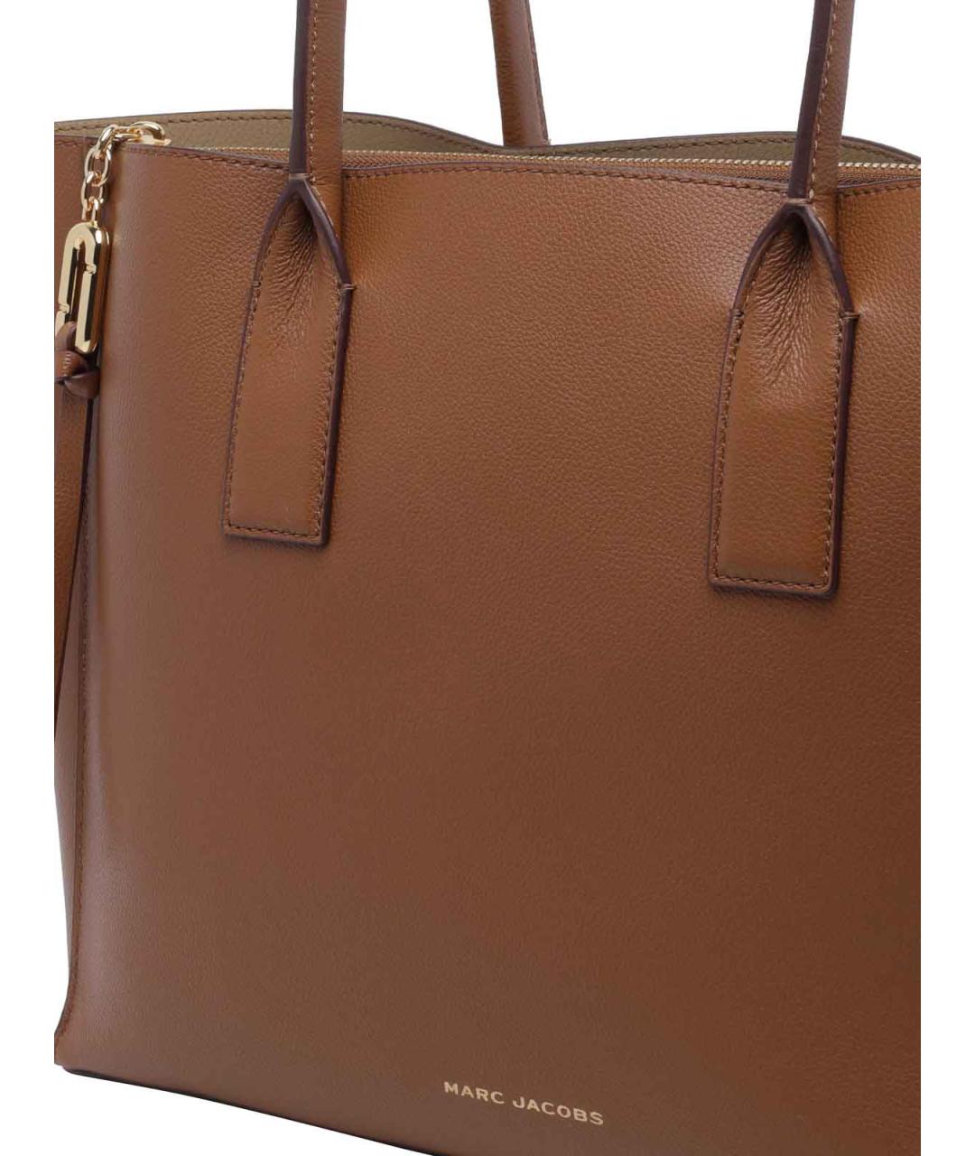 MARC JACOBS Коричневая кожаная сумка тоут, фото 4