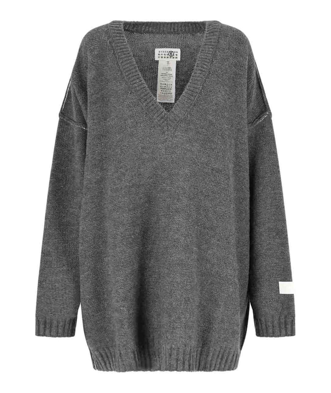 MM6 MAISON MARGIELA Серый шерстяной джемпер / свитер, фото 1