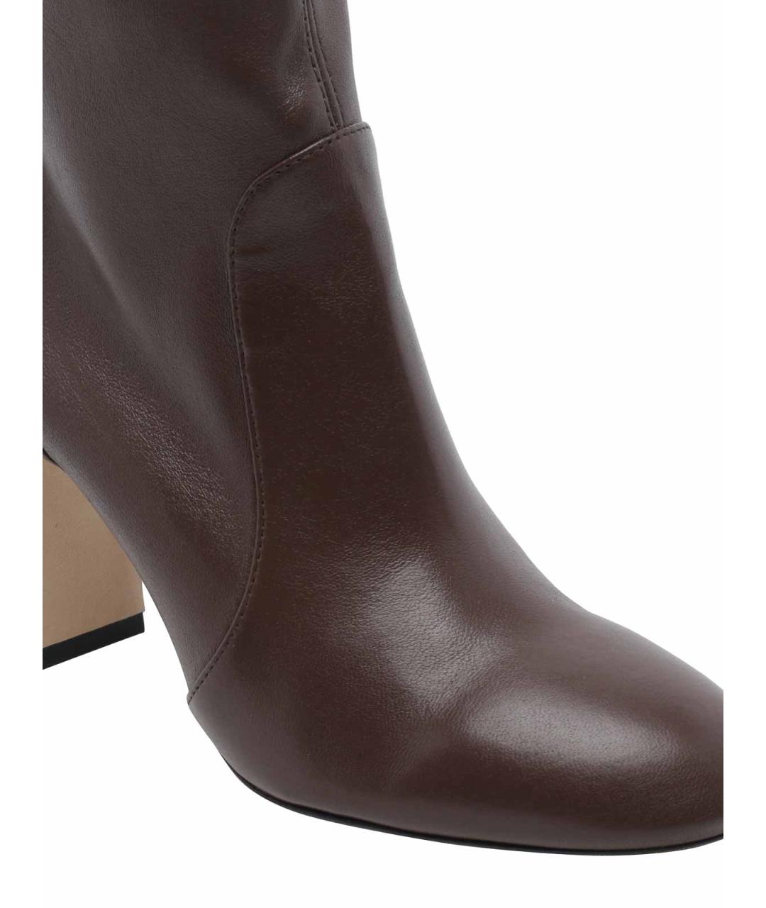 STUART WEITZMAN Коричневые кожаные ботильоны, фото 4