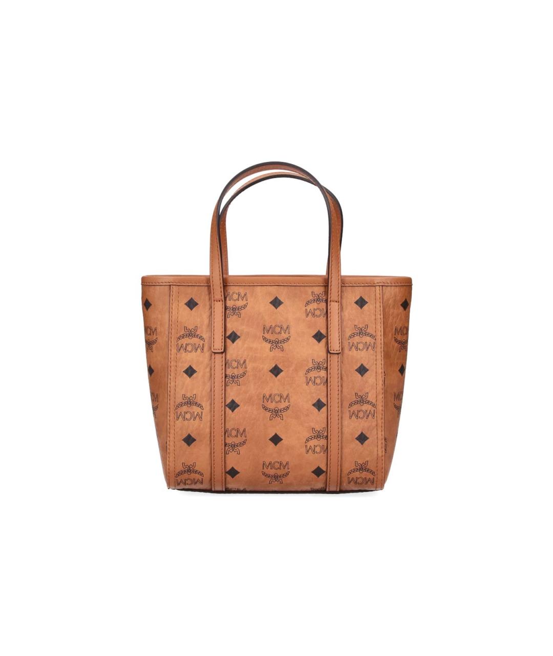 MCM Коричневая синтетическая сумка тоут, фото 3