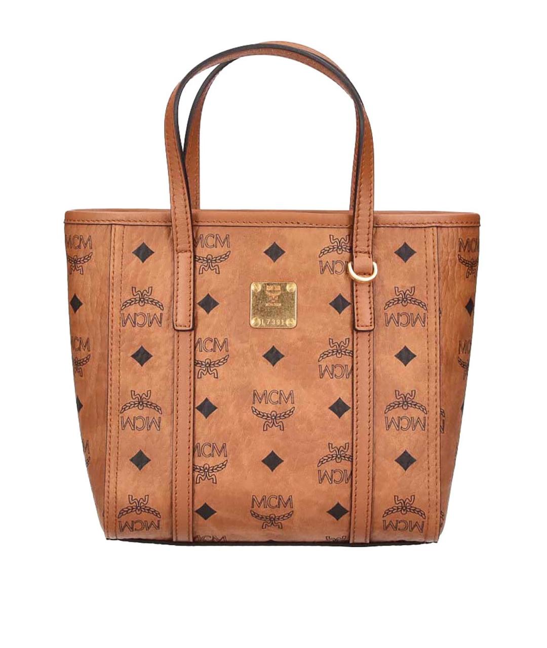 MCM Коричневая синтетическая сумка тоут, фото 1