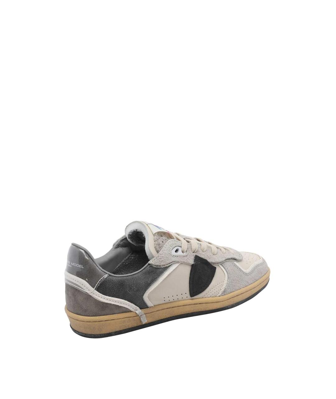 PHILIPPE MODEL Серые замшевые низкие кроссовки / кеды, фото 3