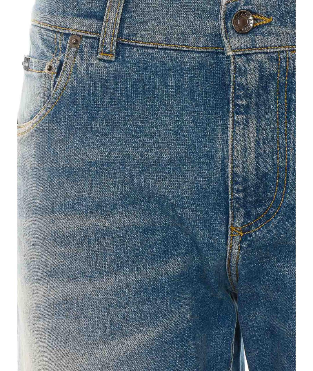 DOLCE&GABBANA Синие хлопковые джинсы скинни, фото 4