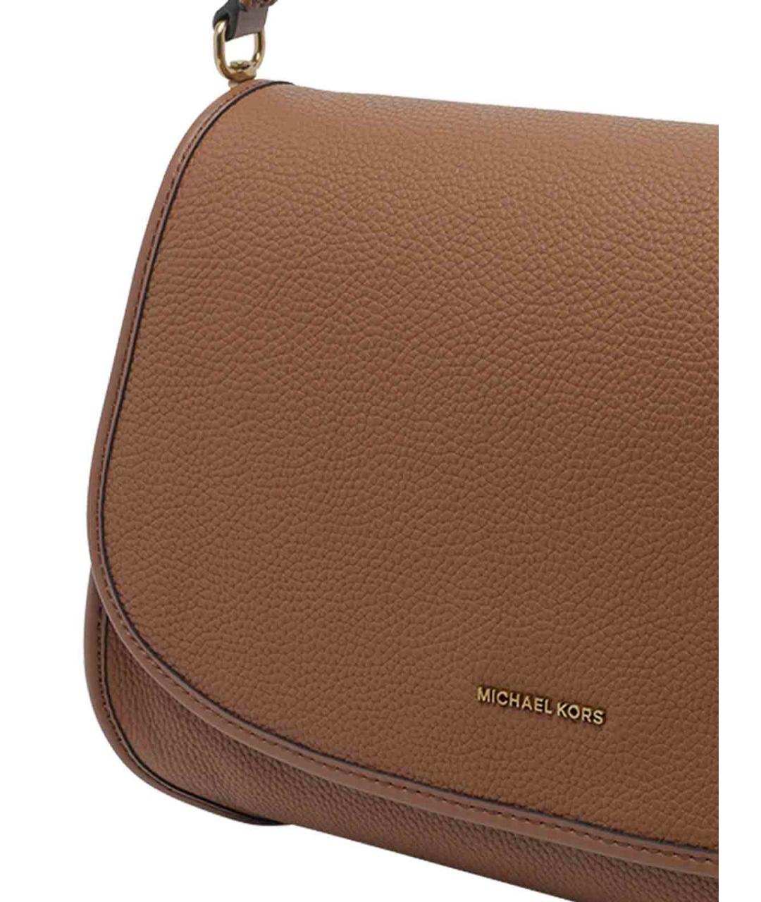 MICHAEL MICHAEL KORS Коричневая кожаная сумка через плечо, фото 4