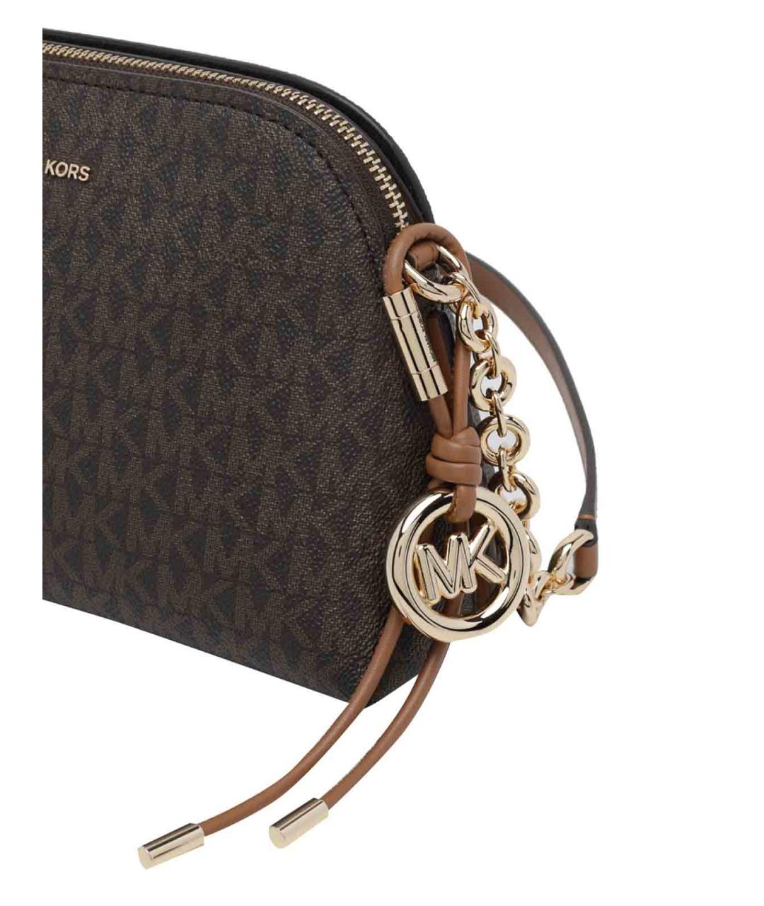 MICHAEL MICHAEL KORS Коричневая кожаная сумка через плечо, фото 4
