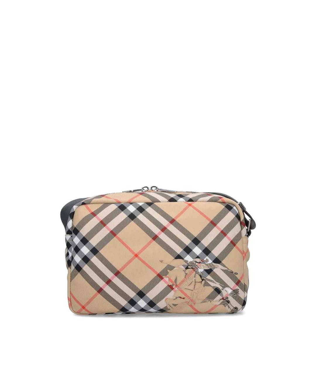 BURBERRY Бежевая тканевая сумка на плечо, фото 1