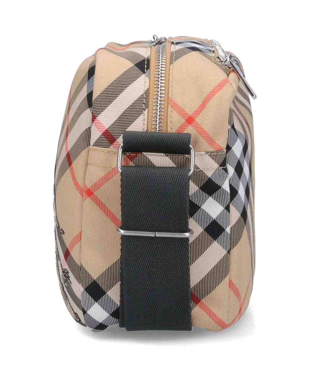 BURBERRY Бежевая тканевая сумка на плечо, фото 5