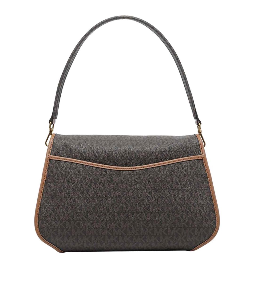 MICHAEL MICHAEL KORS Коричневая кожаная сумка через плечо, фото 3
