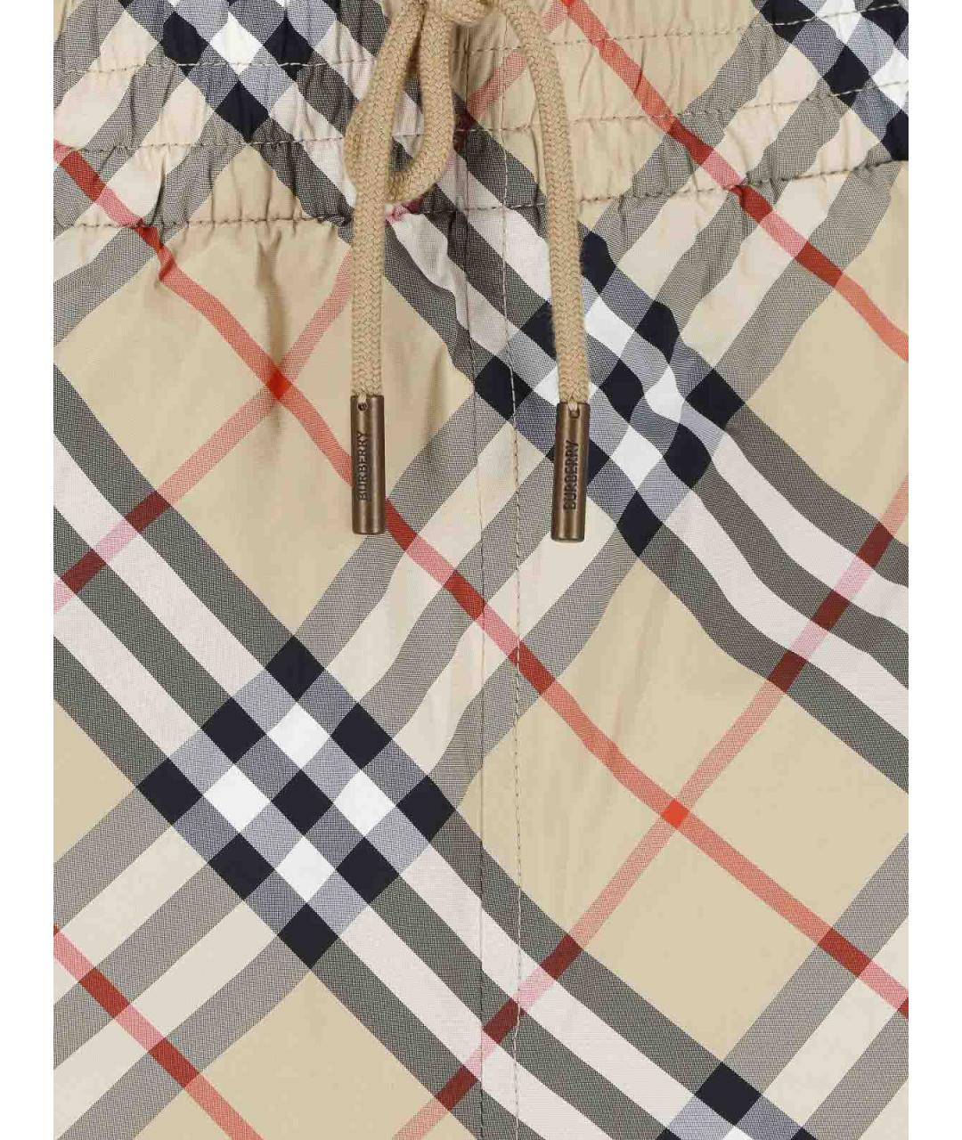 BURBERRY Бежевые полиамидовые плавки, фото 4