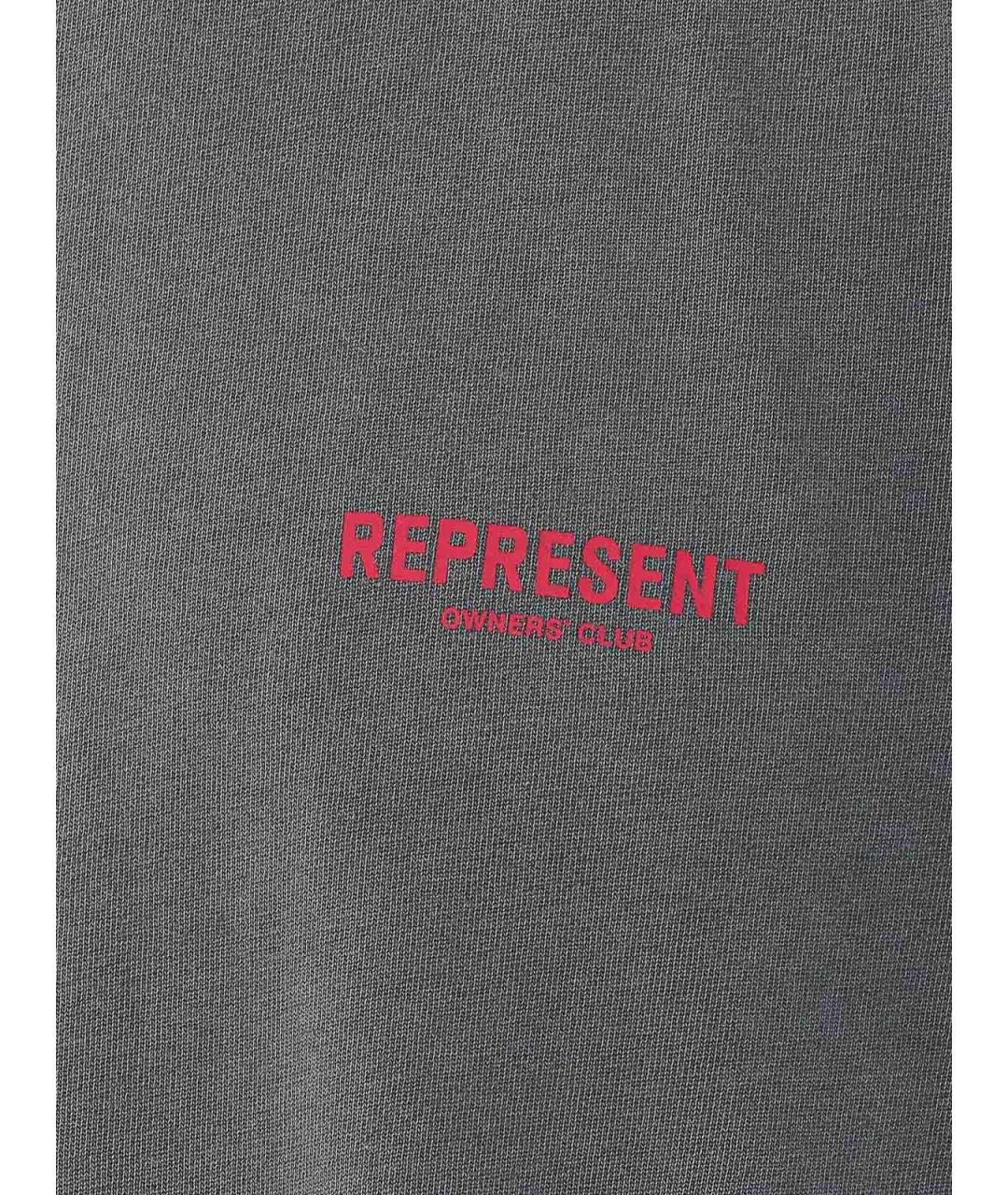 REPRESENT Серая хлопковая футболка, фото 3