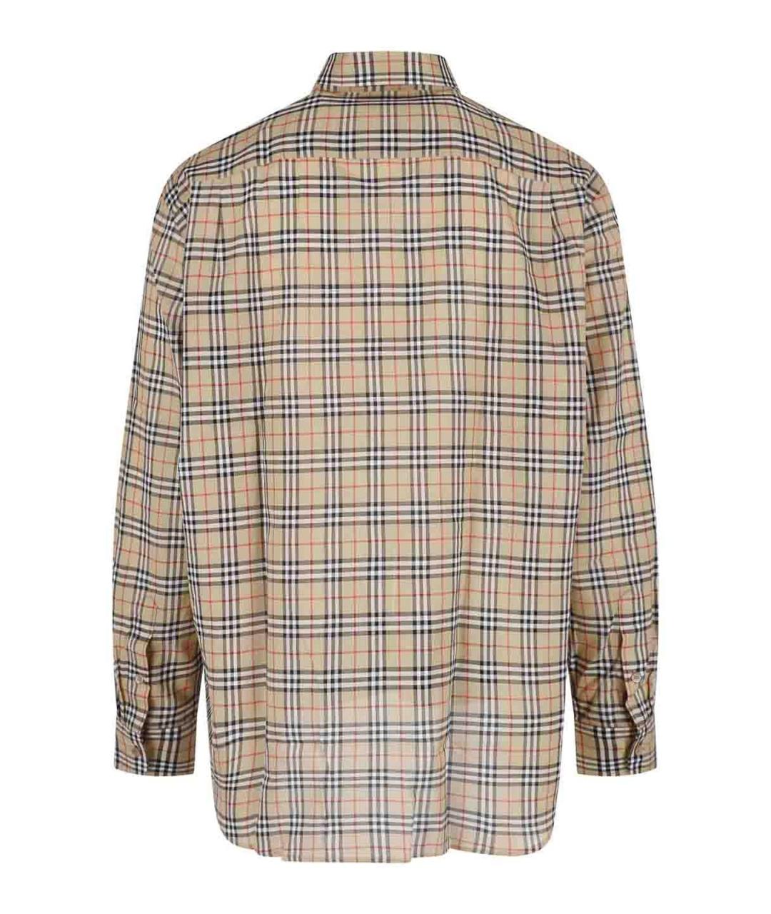 BURBERRY Бежевая хлопковая кэжуал рубашка, фото 2