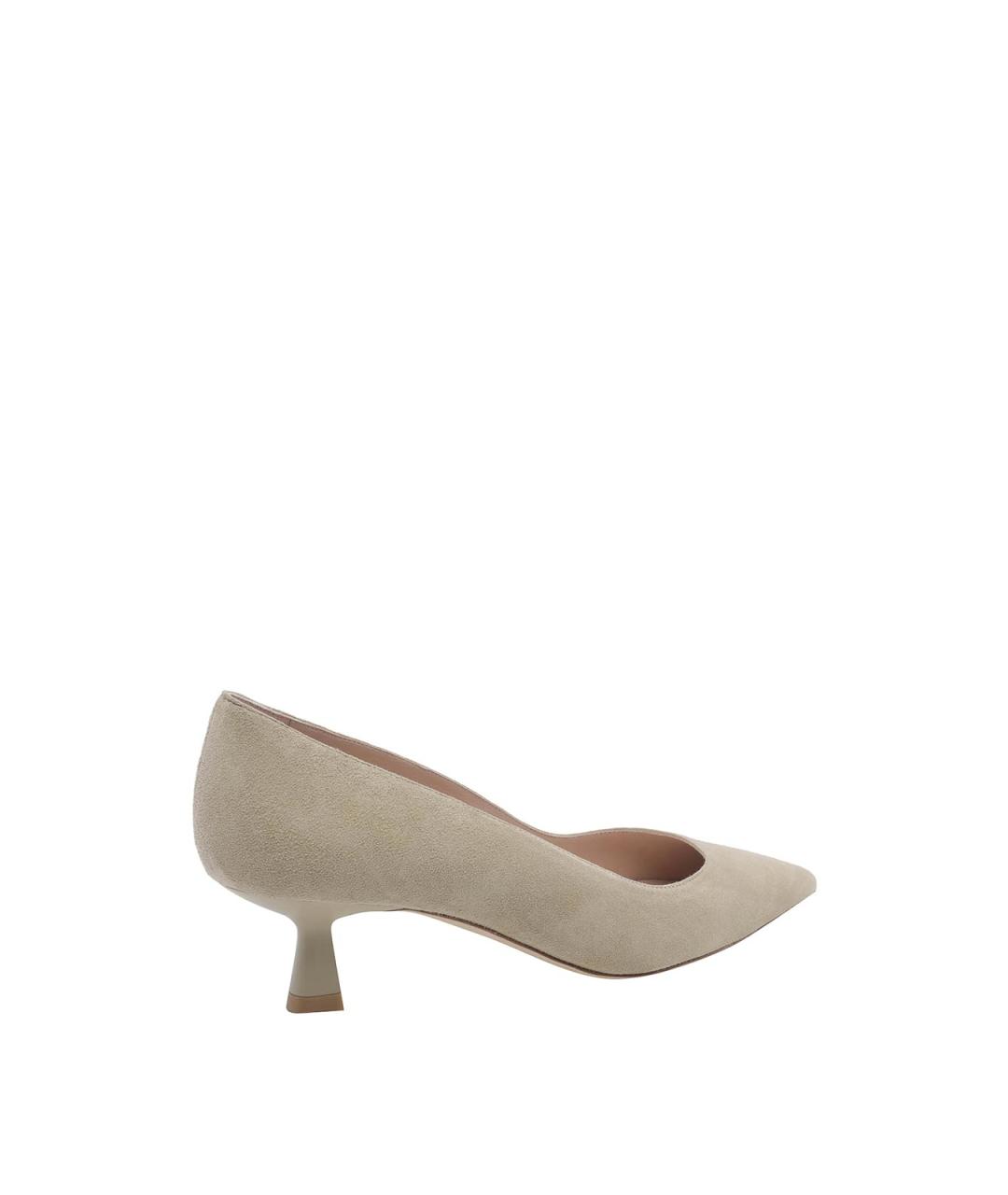 STUART WEITZMAN Бежевые замшевые туфли, фото 3