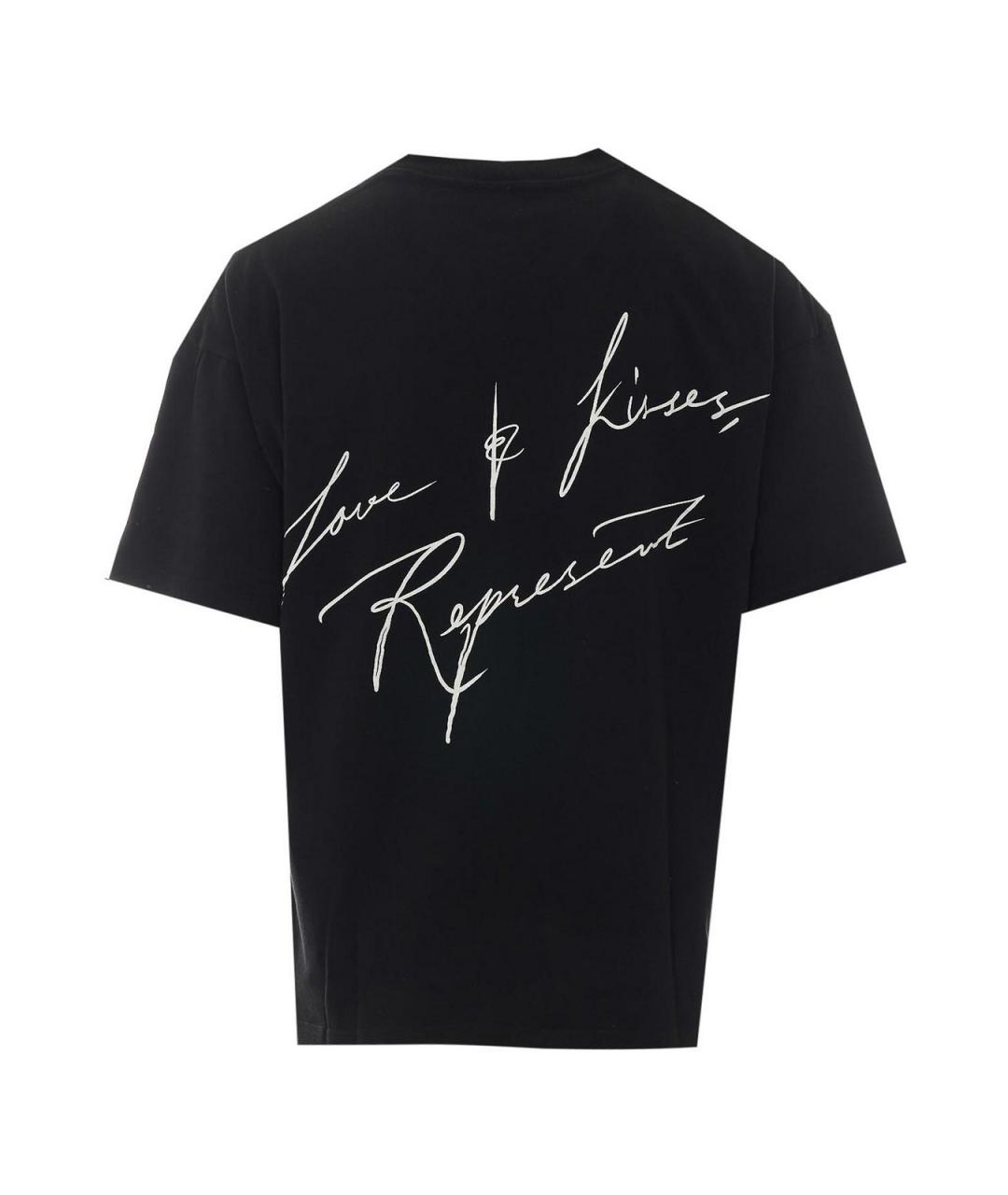 REPRESENT Черная хлопковая футболка, фото 2