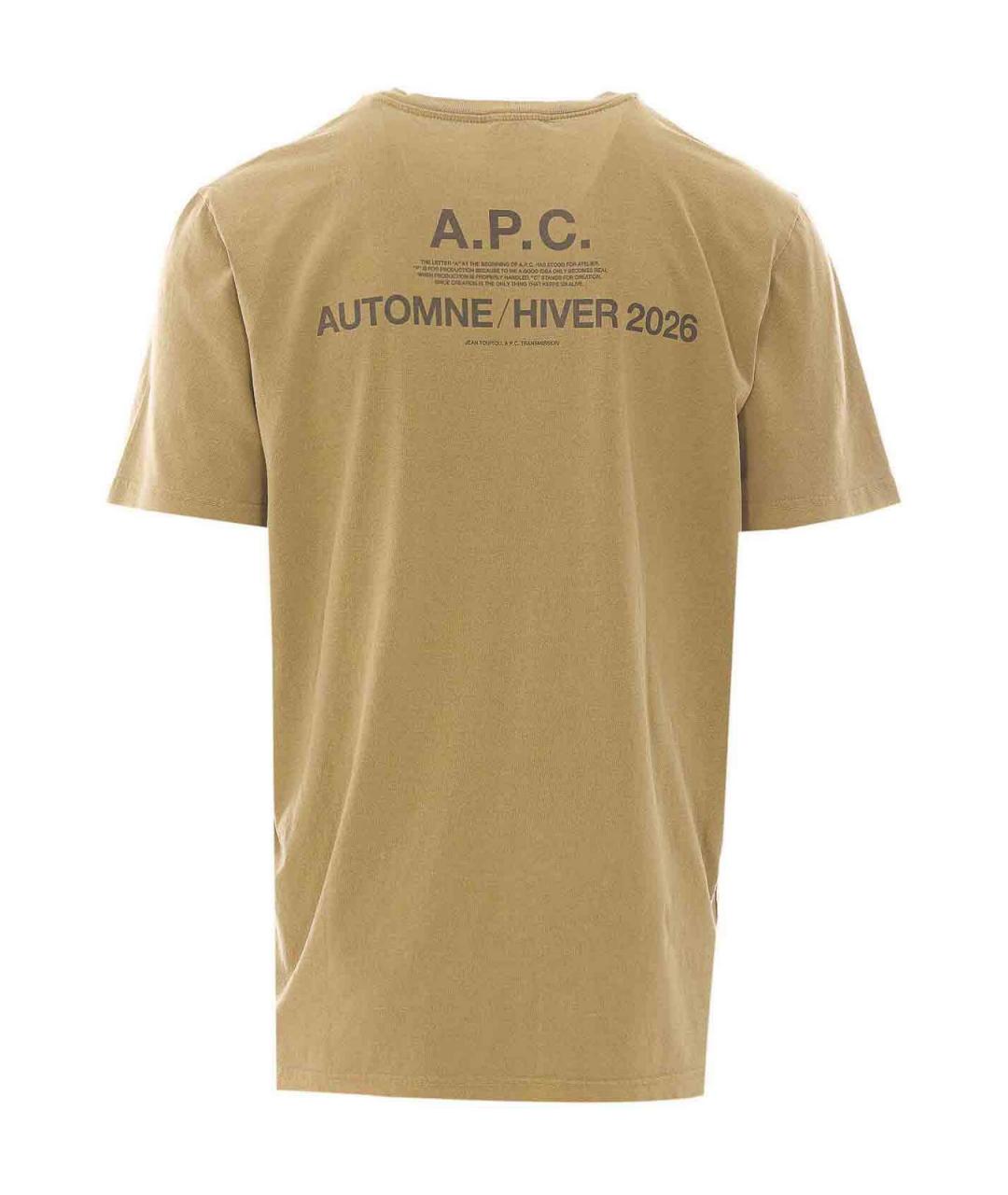 A.P.C. Зеленая хлопковая футболка, фото 2