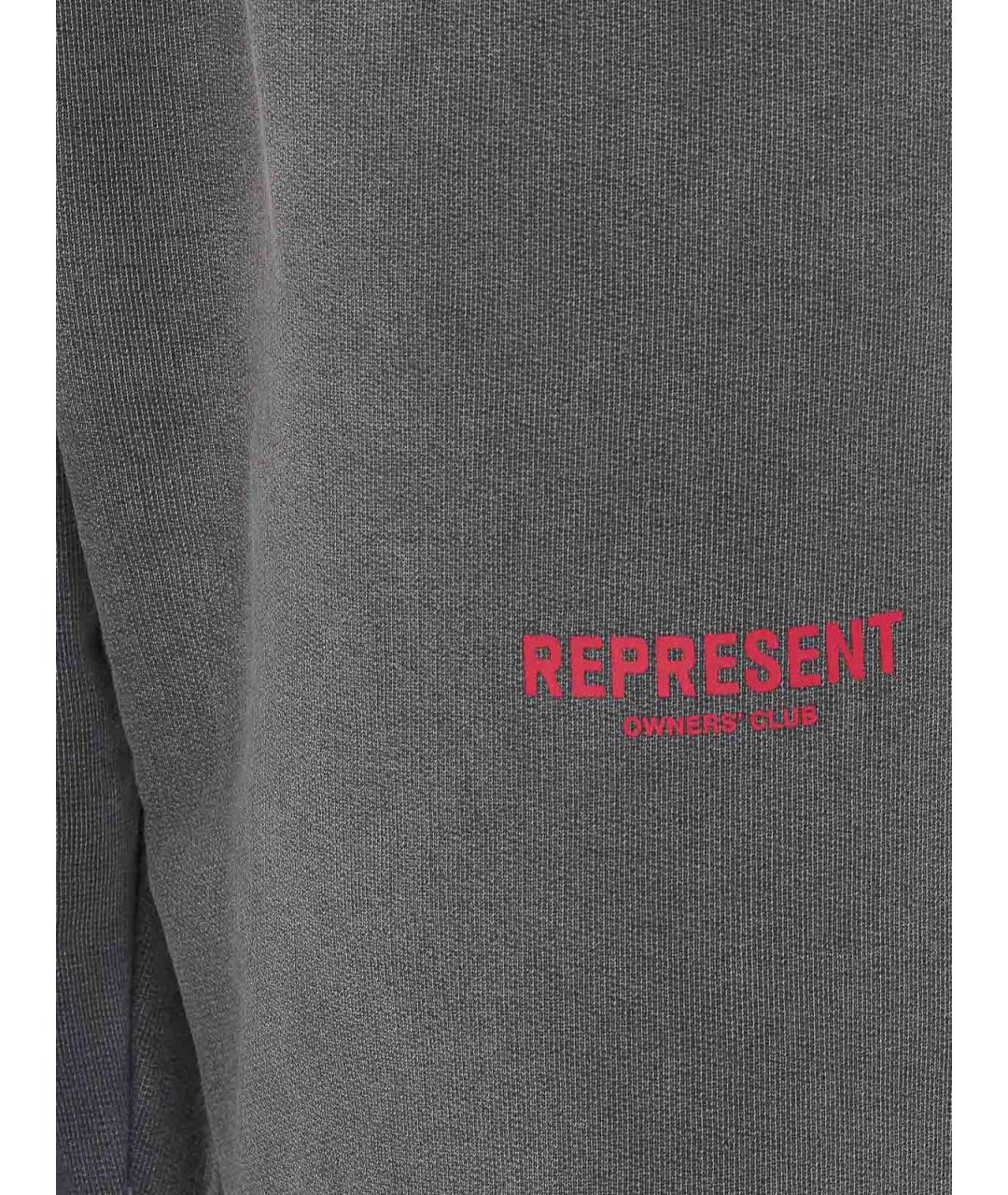 REPRESENT Черные хлопковые повседневные брюки, фото 3