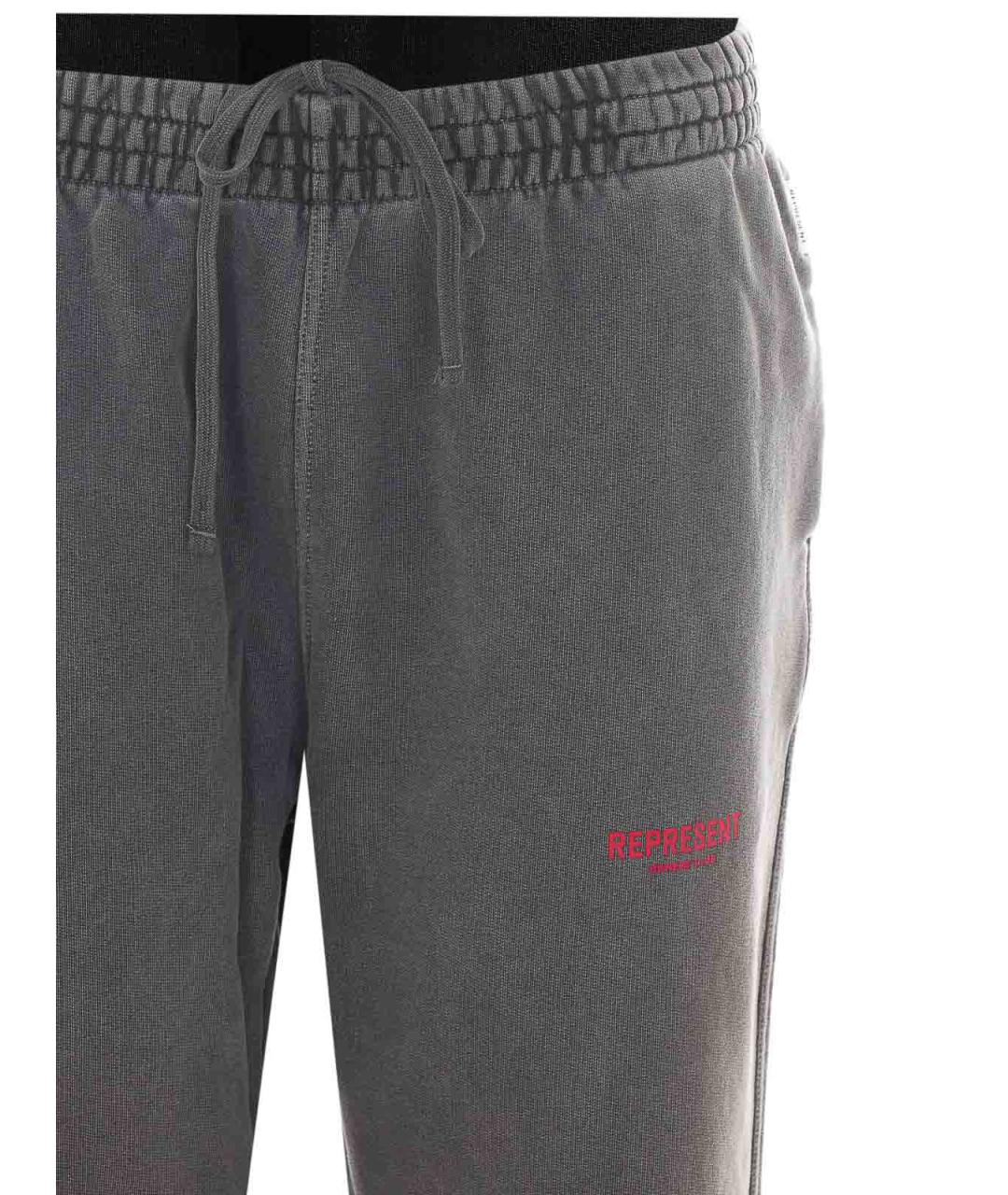 REPRESENT Черные хлопковые повседневные брюки, фото 4