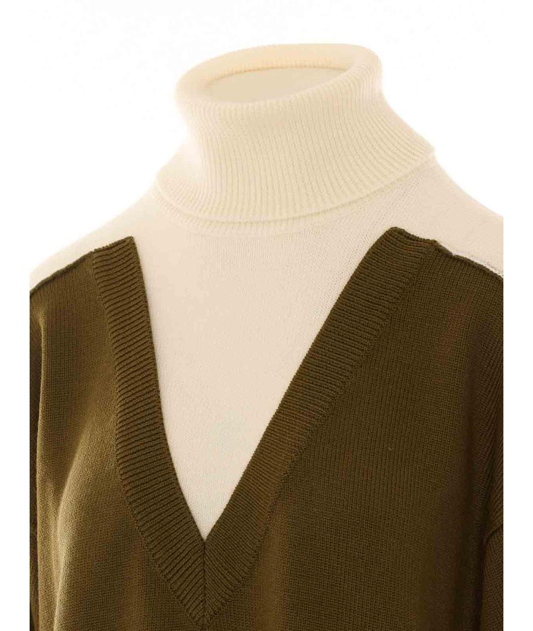 MM6 MAISON MARGIELA Зеленый шерстяной джемпер / свитер, фото 3