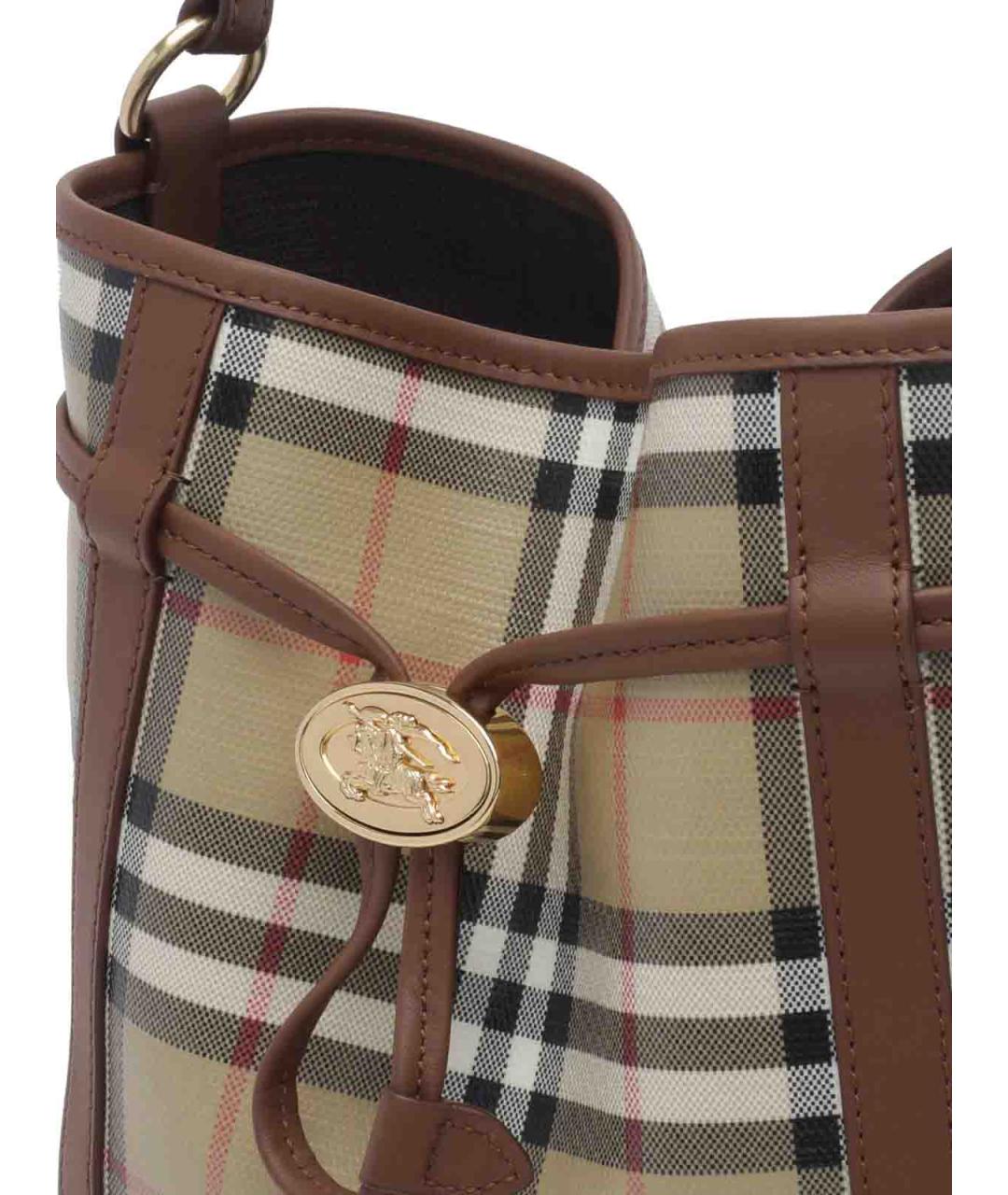 BURBERRY Бежевая канва сумка через плечо, фото 4