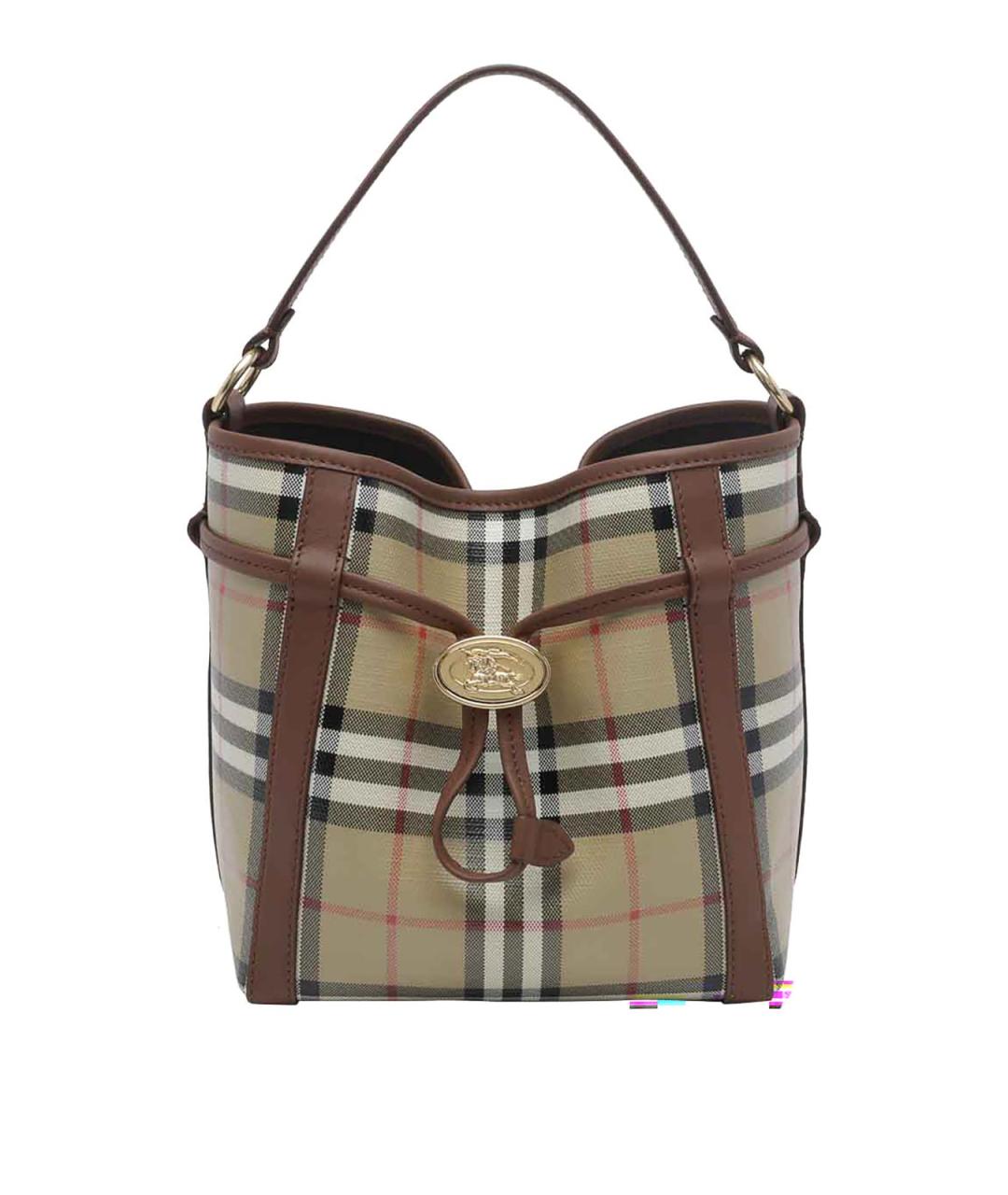 BURBERRY Бежевая канва сумка через плечо, фото 1