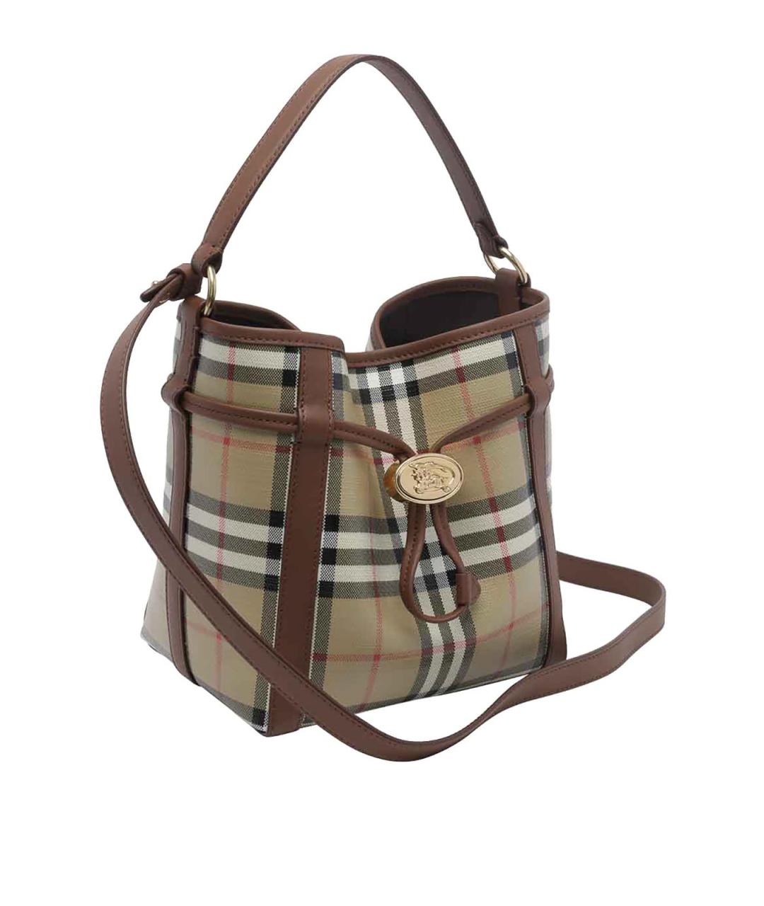 BURBERRY Бежевая канва сумка через плечо, фото 2