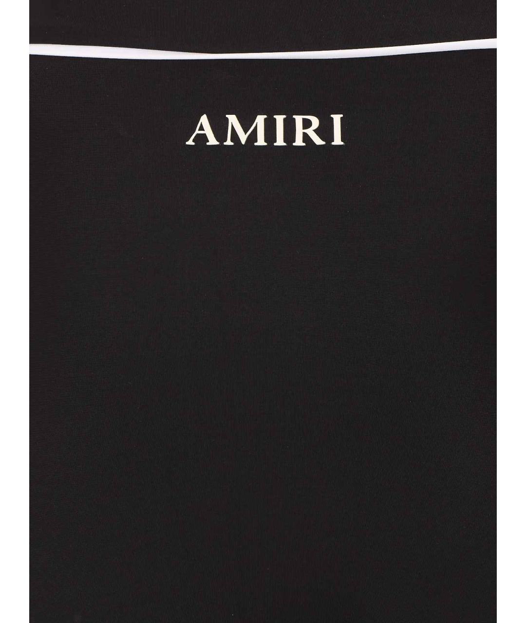 AMIRI Черные синтетические леггинсы и велосипедки, фото 3