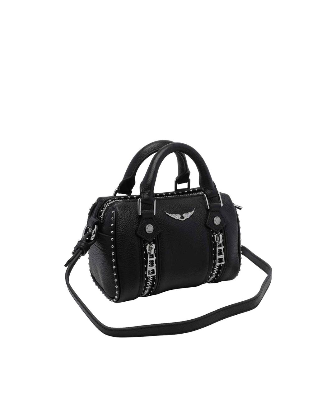 ZADIG & VOLTAIRE Черная кожаная сумка с короткими ручками, фото 2