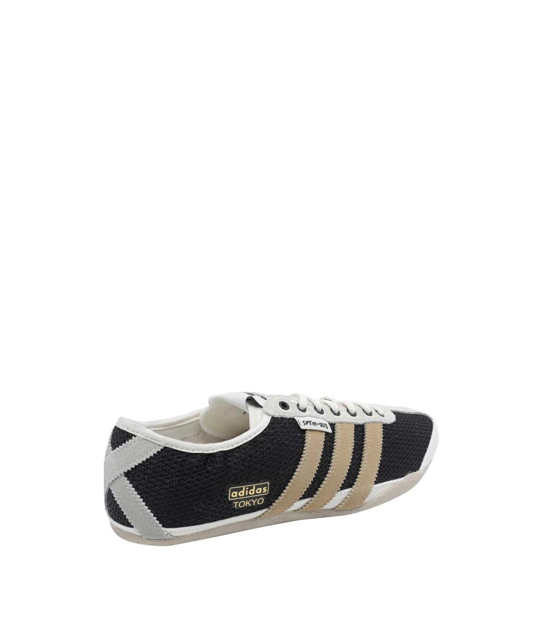 ADIDAS Черные кожаные низкие кроссовки / кеды, фото 3