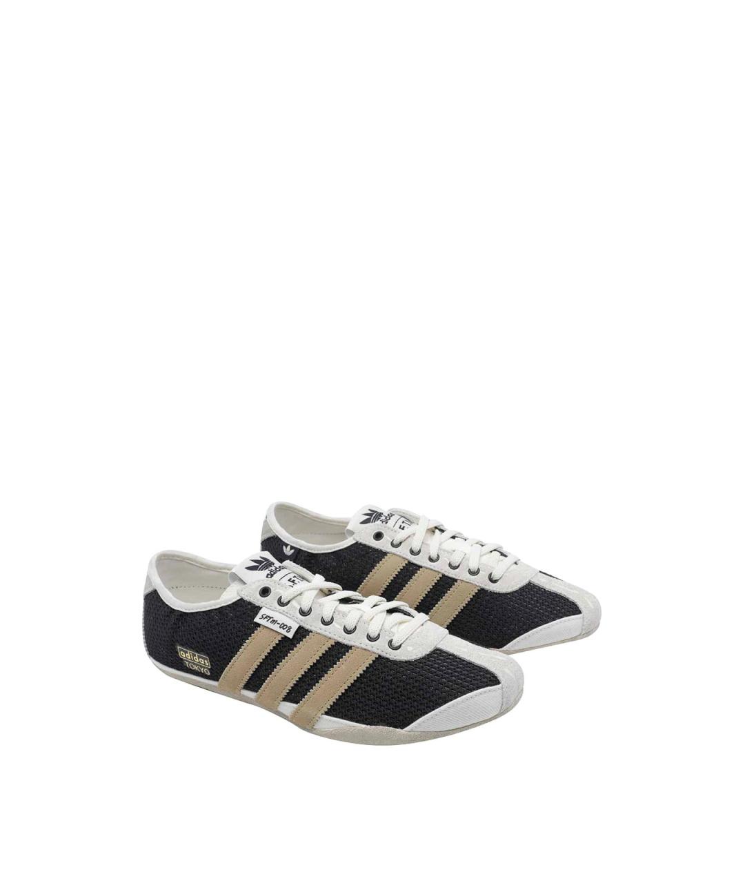 ADIDAS Черные кожаные низкие кроссовки / кеды, фото 2