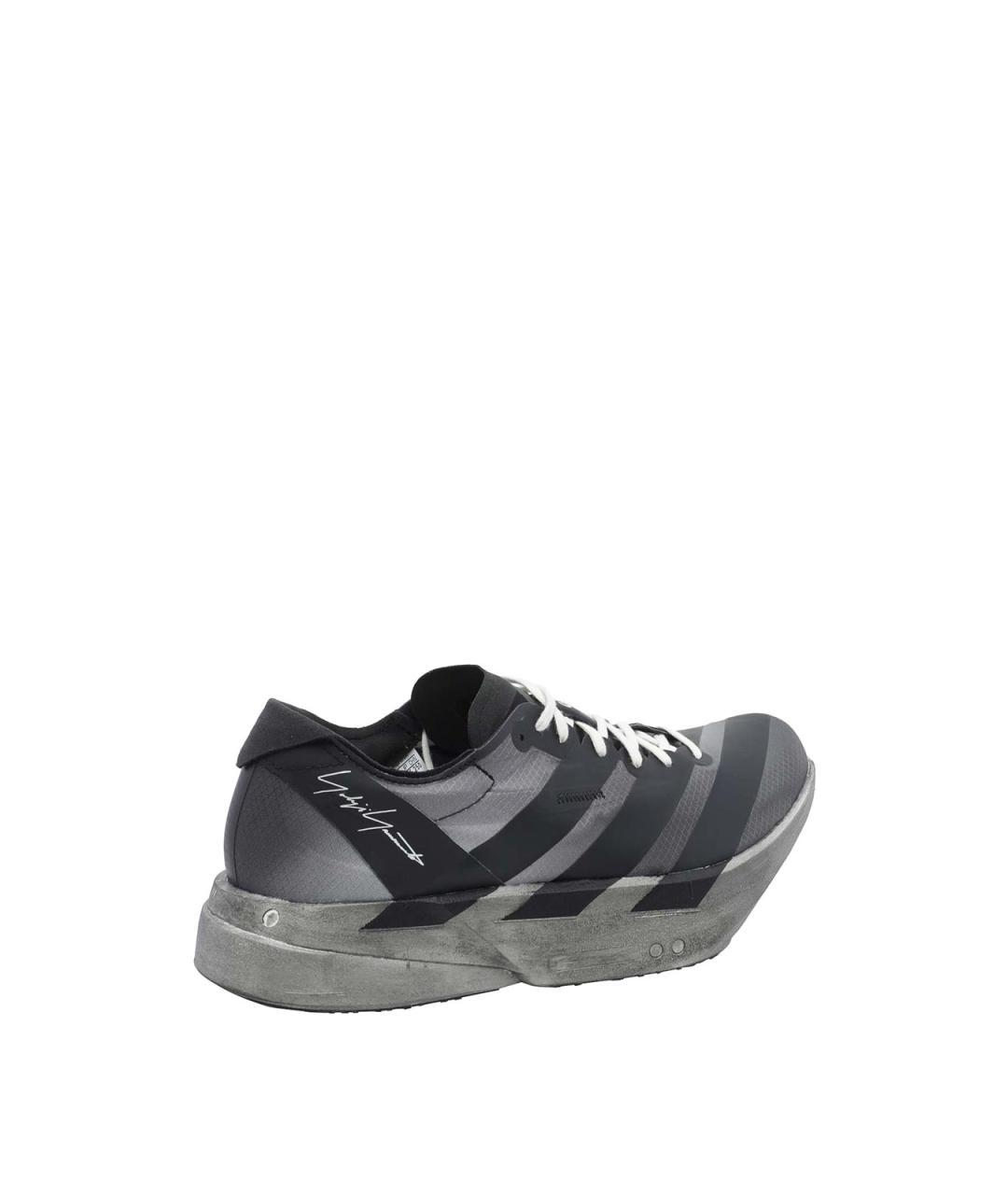 Y-3 Черные резиновые низкие кроссовки / кеды, фото 3