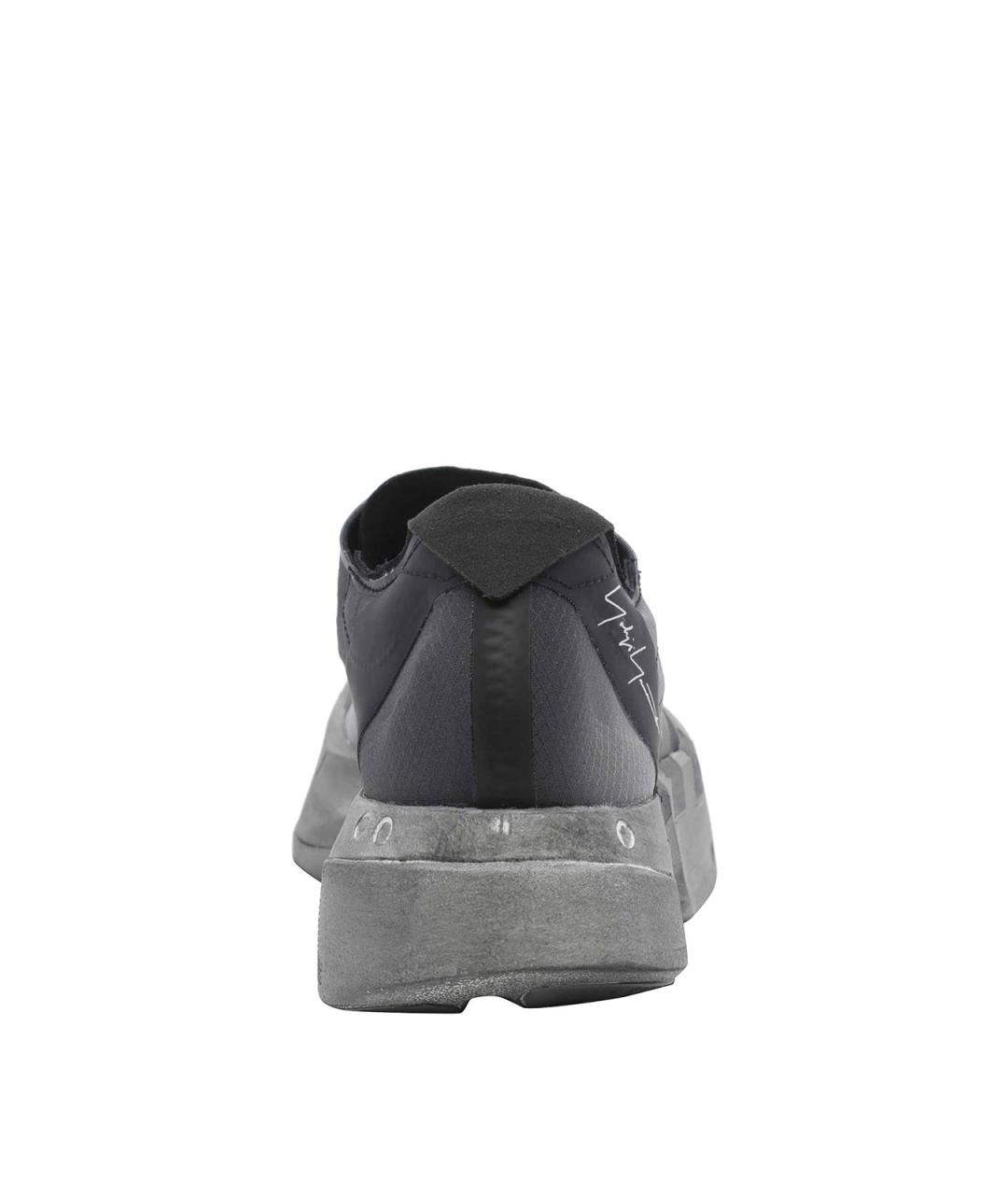 Y-3 Черные резиновые низкие кроссовки / кеды, фото 4