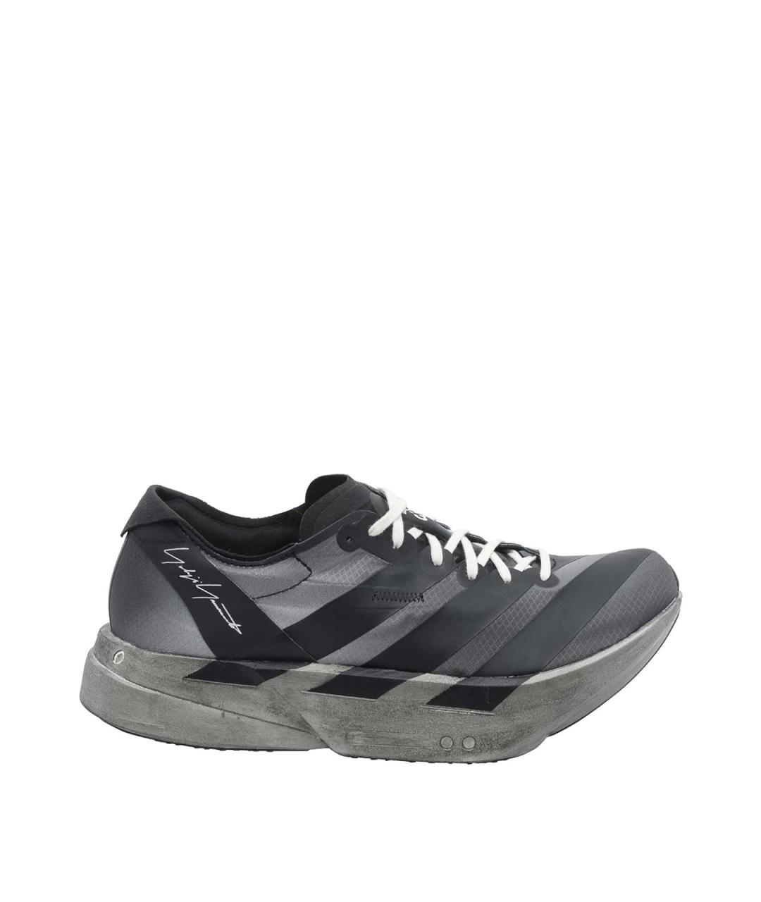 Y-3 Черные резиновые низкие кроссовки / кеды, фото 1