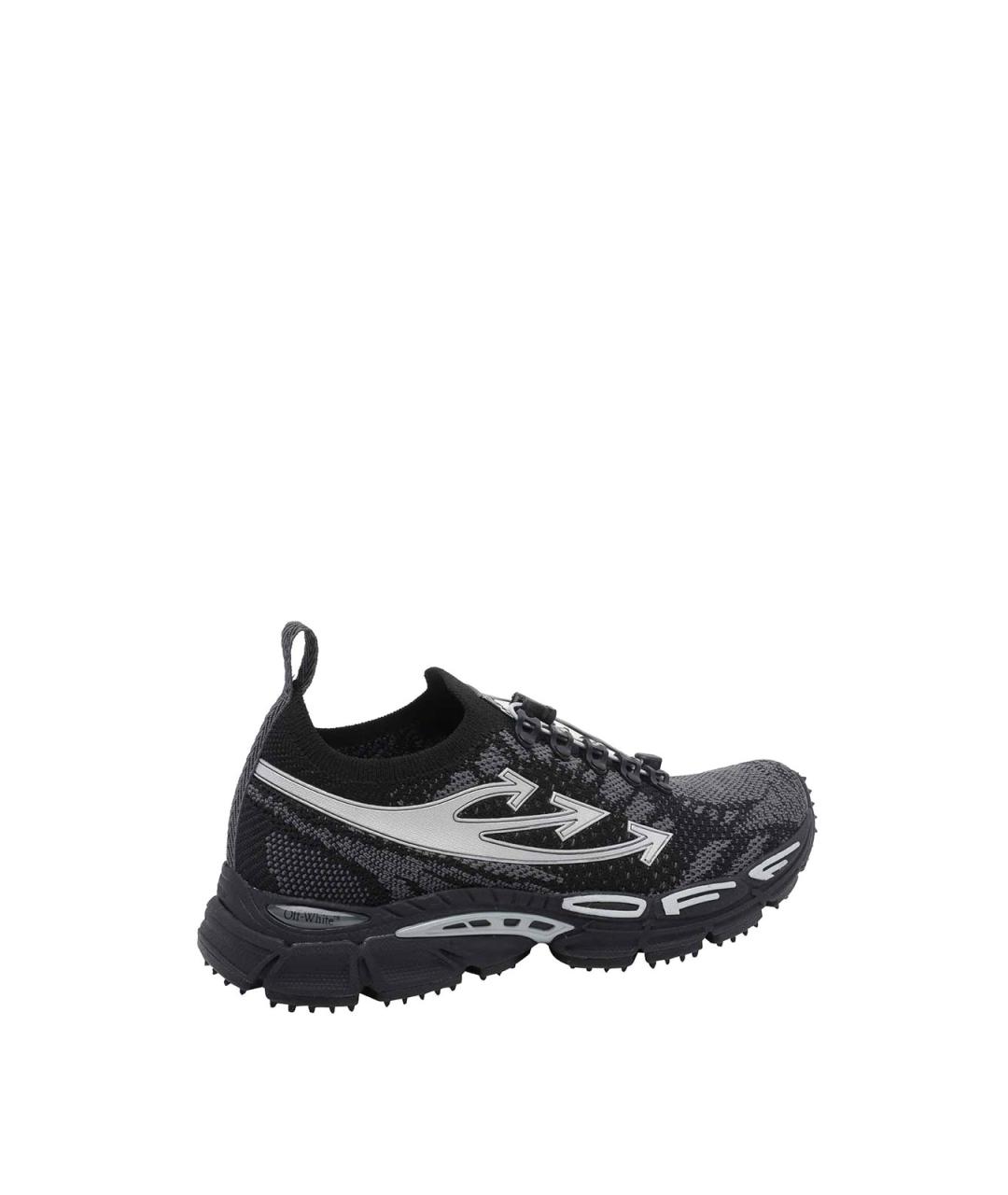 OFF-WHITE Черные резиновые низкие кроссовки / кеды, фото 3