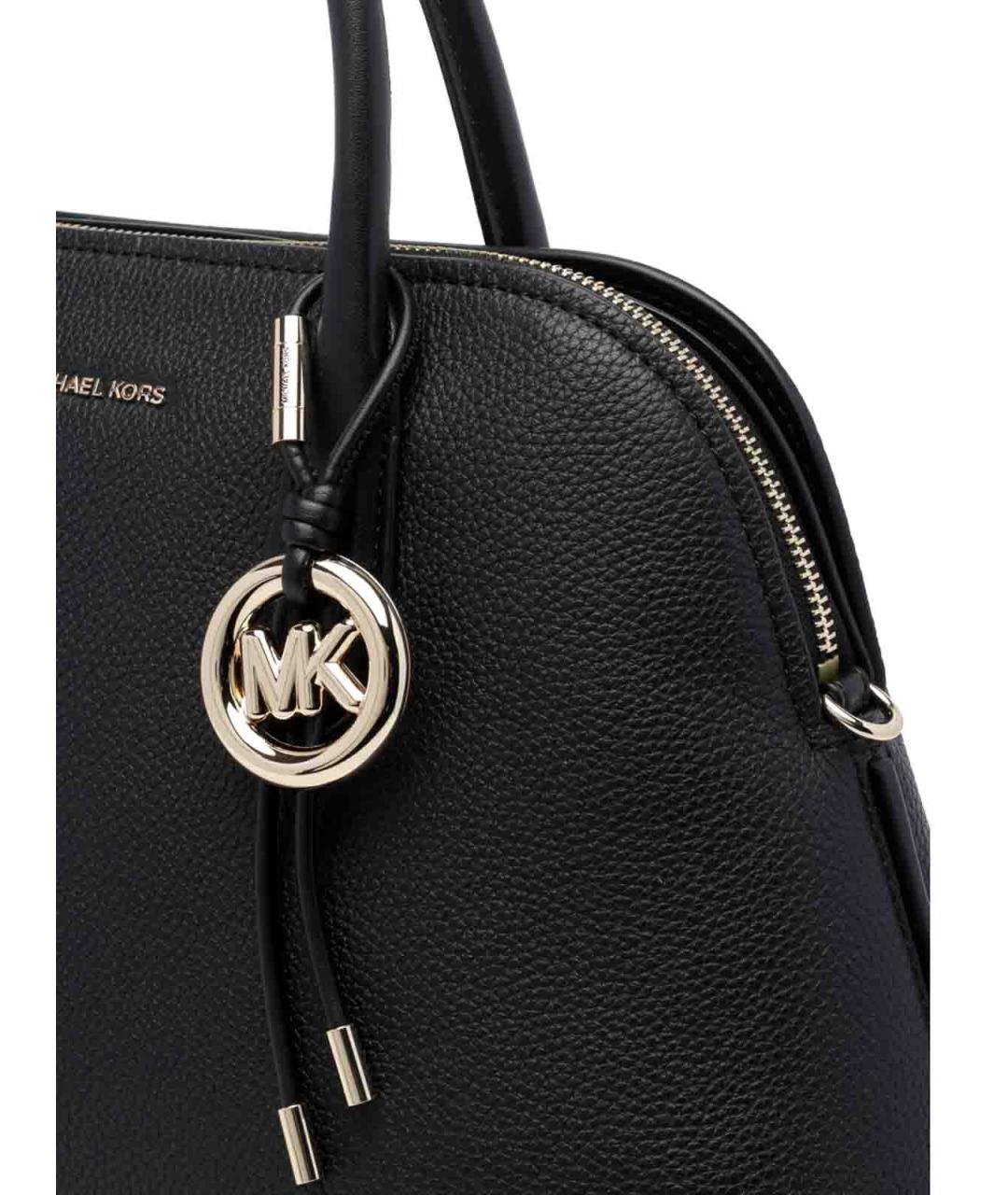 MICHAEL MICHAEL KORS Черная кожаная сумка через плечо, фото 4
