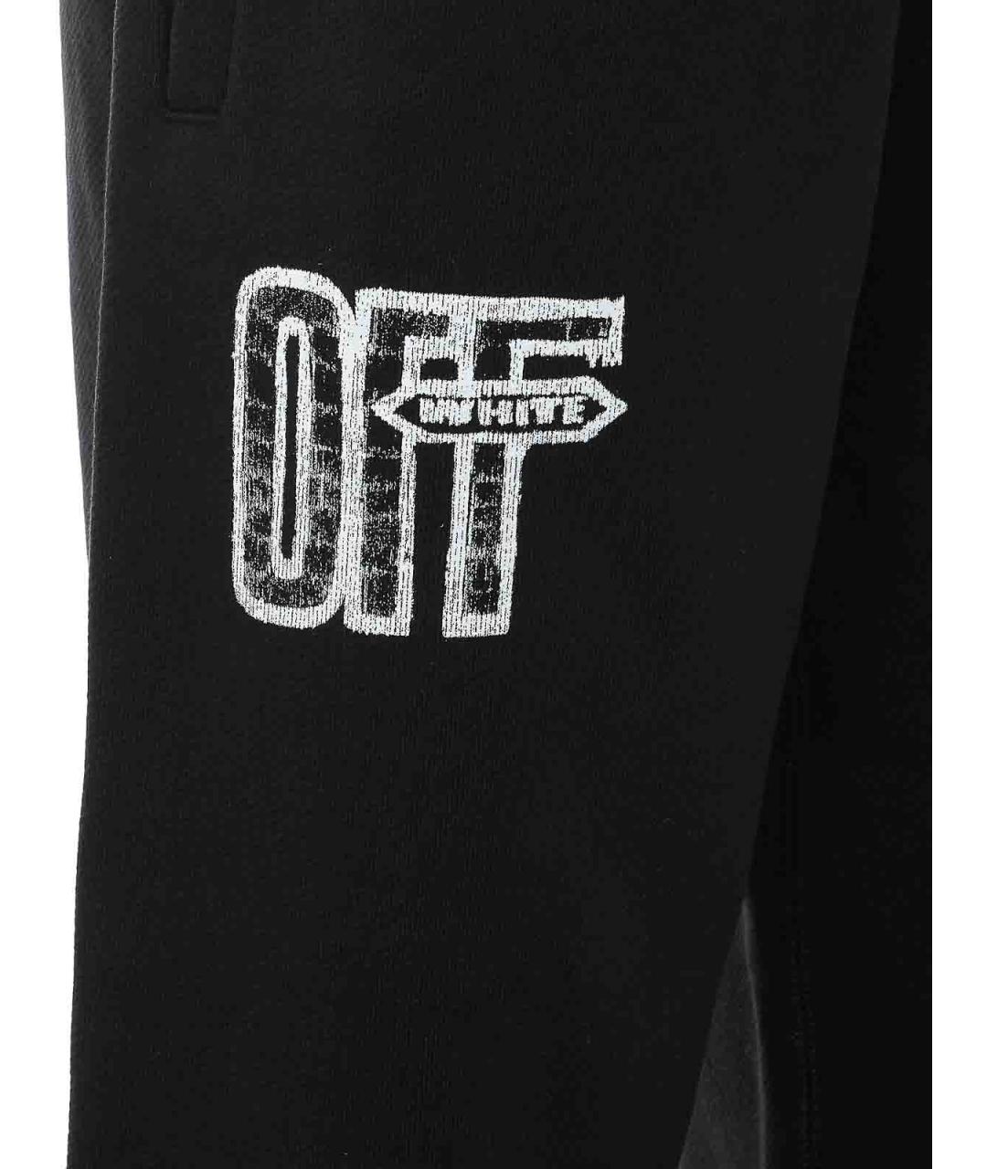 OFF-WHITE Черные хлопковые повседневные брюки, фото 3