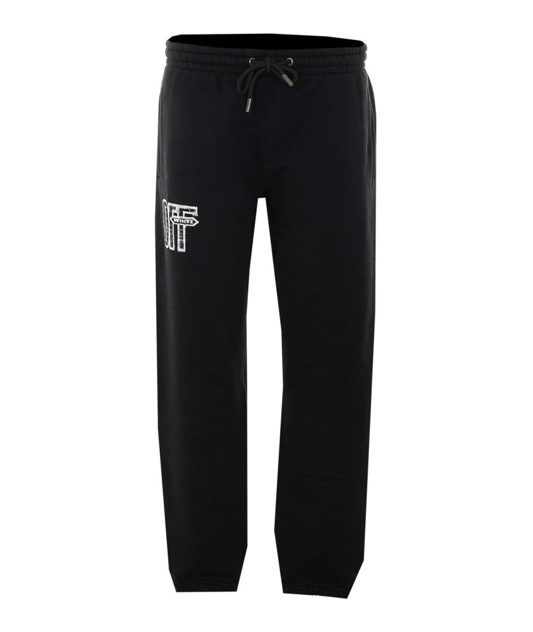 OFF-WHITE Черные хлопковые повседневные брюки, фото 1