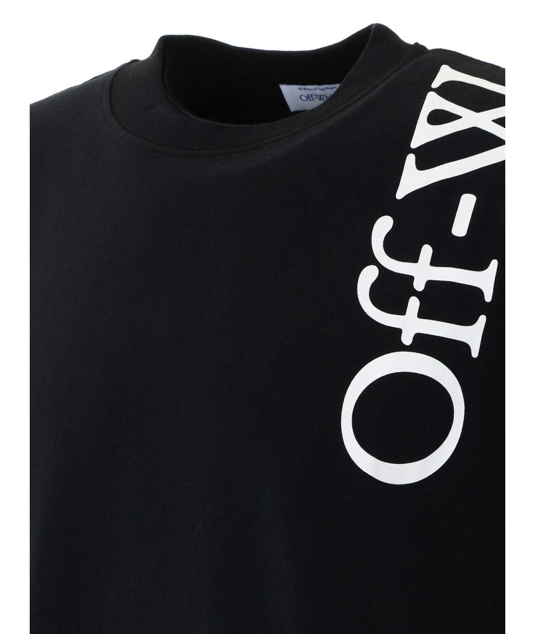 OFF-WHITE Черная хлопковая футболка, фото 3