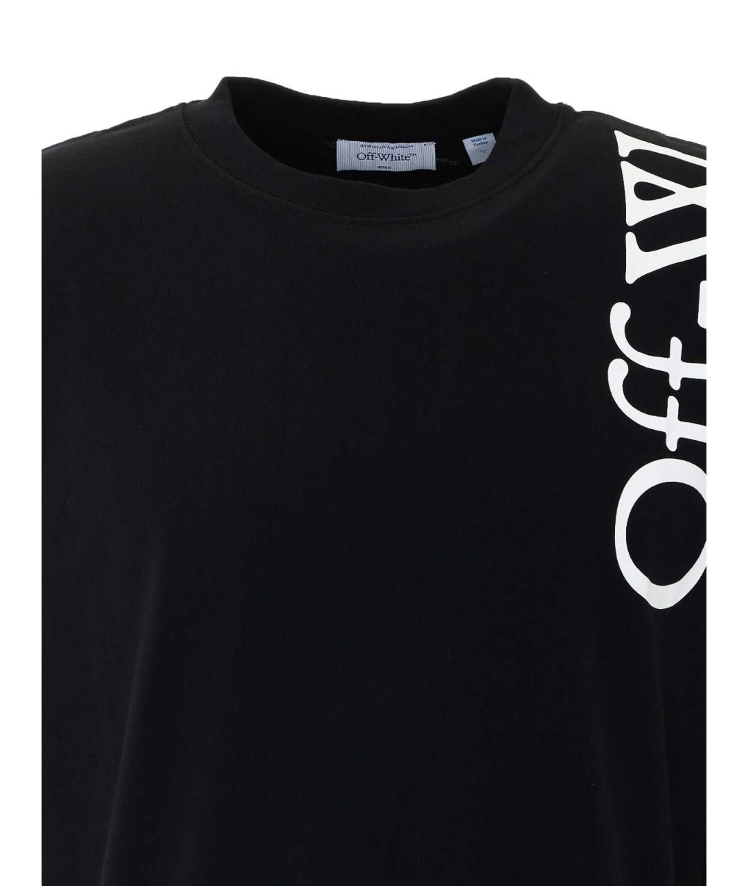 OFF-WHITE Черная хлопковая футболка, фото 4