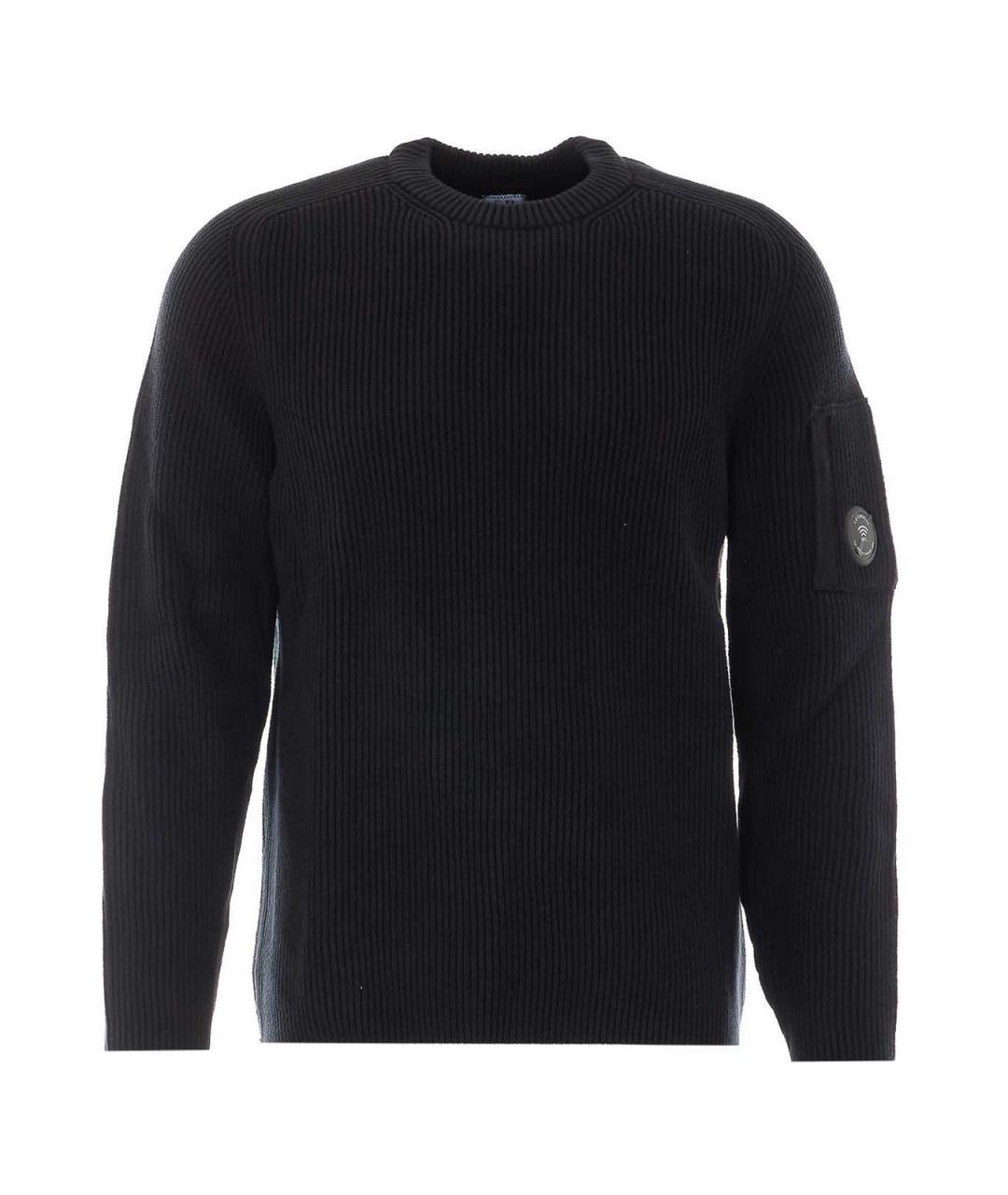 CP COMPANY Черный хлопковый джемпер / свитер, фото 1