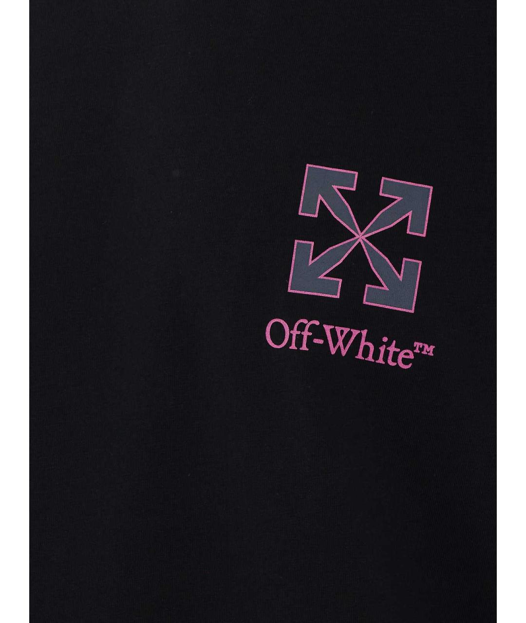 OFF-WHITE Черная хлопковая футболка, фото 3